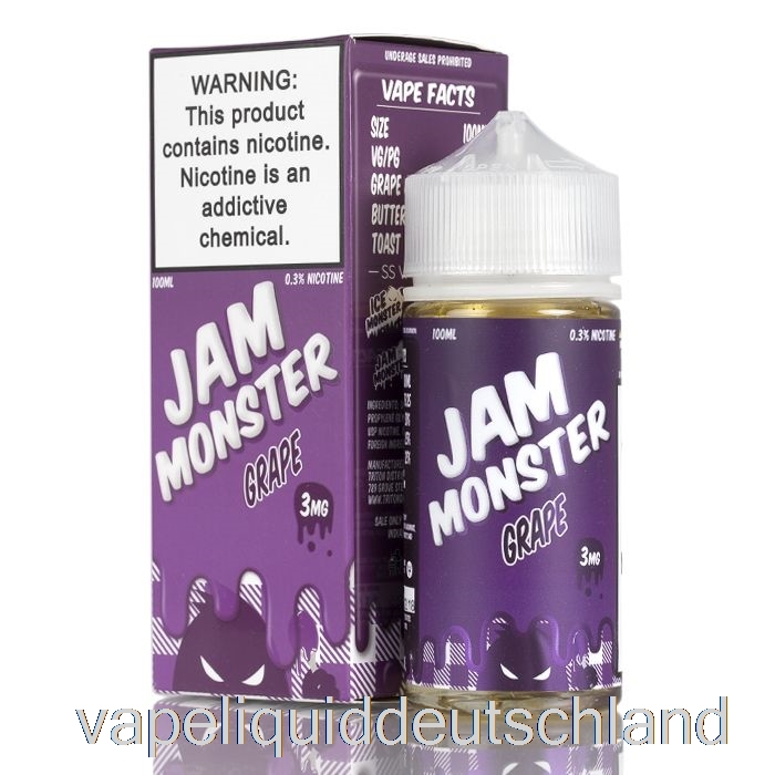 Traube – Jam Monster Liquids – 100 Ml 3 Mg Vape-Flüssigkeit